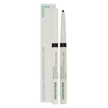 Innisfree Водостойкий карандаш-лайнер Simple Label 0,1 г, 2 темно-коричневых оттенка, 1 шт.