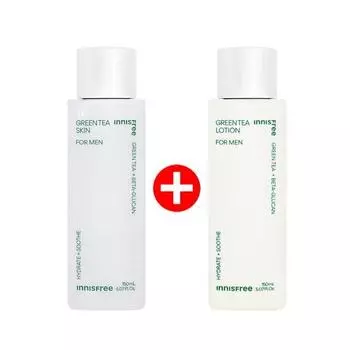Innisfree Зеленый чай для кожи + лосьон для мужчин, 1 набор