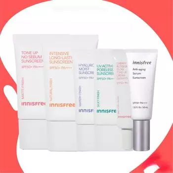 Иннисфри Солнцезащитный крем ( Без кожного сала, гиалуроновая кислота, стойкая, без пор )