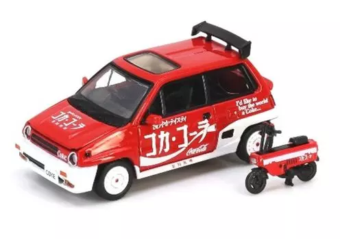 Inno Models Honda City Turbo II Motocompo included Complete product 1/64 Coca-Cola