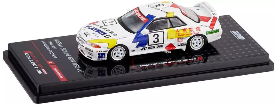 Inno Models Nissan Skyline Team HKS Macau Guia Race 1991 Завершенный продукт 1/64 GT-R (Р32) # 3