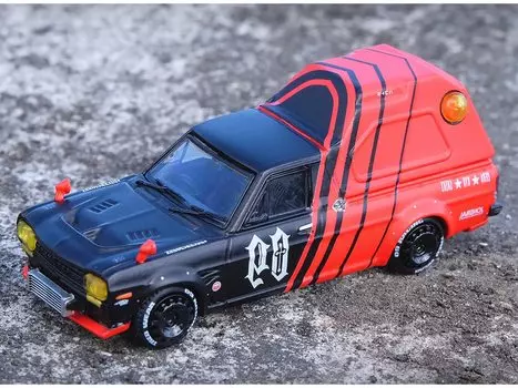 Inno Models Nissan Sunny Truck HAKOTORA 09 RACING DECEPCIONEZ Limited Package with Keychain Completed Product 1/64