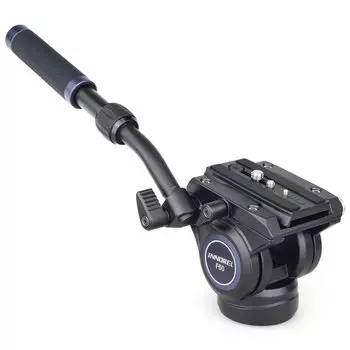 INNOREL Fluid Video Head 2WAY Fluid CNC Aluminum Alloy Tripod Monopod Fluid Head 2 Tier Handle Length Adjustment Photography Equipment Professional