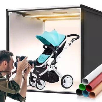 Инновационная 105 см супербогатая 6-цветная большая фотокоробка FOSITAN 105x105x105 см профессиональное освещение фотостудия 13000 лм сверхвысокая яркость