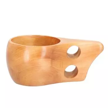 Инновационная деревянная кружка для кофе, чая, напитков, кружка с ручкой, посуда для дома, кемпинга, походов, двойное отверстие