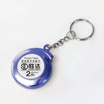 Инновационная и практичная 2M тонкая многоцелевая мерная подарочная маленькая стальная линейка портативная мини-милая рулетка-брелок фиолетовый