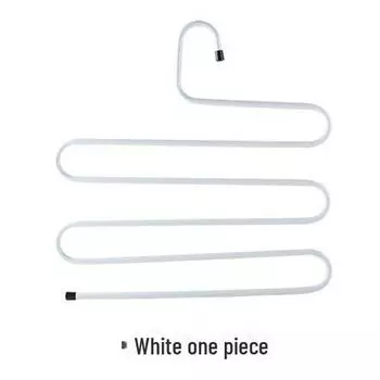 Инновационная многослойная вешалка для брюк S-образной формы для креативного хранения вещей в доме белый