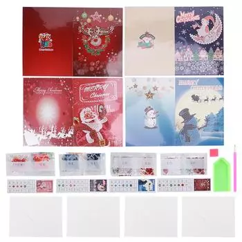 Инновационная рождественская алмазная живопись поздравительные открытки наборы украшения своими руками фестивали подарки