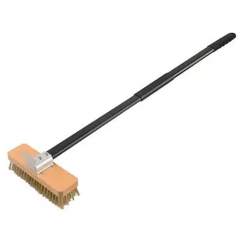 Инновационная щетка для пиццы со съемной алюминиевой ручкой, стальной скребок, латунная щетина, удобная ручка, эффективная очистка CHINA