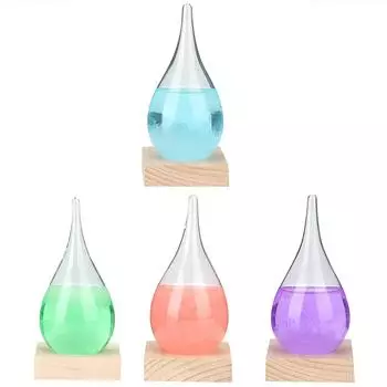 Инновационная стеклянная бутылка в форме капли с прогнозом погоды, украшение для дома Green