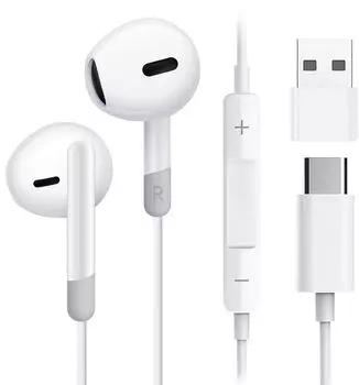Инновационная версия, совместимая с наушниками iPhone Наушники, совместимые с iPhone 15 Проводные наушники USB C Высокое разрешение Чистые звонки Удобные