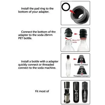 Инновационное решение для бутылок Адаптер для бутылок Набор адаптеров для пузырьков Адаптер для бутылок с водой Пластиковое крепление для бутылок белый