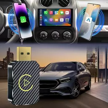 Инновационный беспроводной адаптер двойной функциональности, разработанный специально для использования как с Android Auto, так и с Carplay CHINA