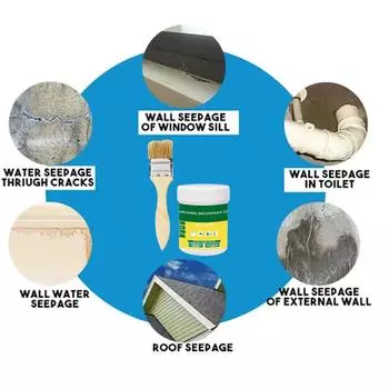 Инновационный герметик, прозрачный водостойкий агент с кисточкой для дома (30г)