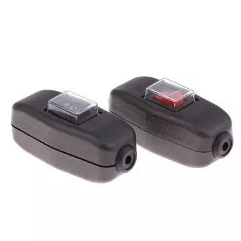 Инновационный и практичный водонепроницаемый и пыленепроницаемый AC250V 10A 2-контактный 3-контактный черный тип лодки Светодиодный индикатор включения/выключения Встроенный шнуровой переключатель