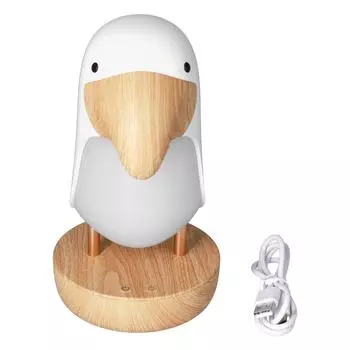 Инновационный ночник-птица из ABS, дышащий ночник с зарядкой от USB, украшения для спальни