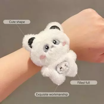 Инновационный плюшевый браслет-кролик, мультяшная маленькая панда, лягушка, забавный поп-круг, праздничный наряд, детский подарок A6