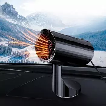 Инновационный складной автомобильный обогреватель для зимнего обогрева, размораживания и устранения запотевания 9102A чёрный