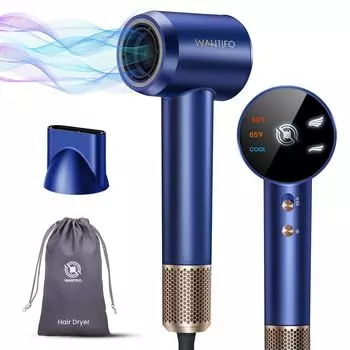 Инновационный улучшенный фен WANTIFO Рейтинг популярности Большой объем воздуха Компактный быстросохнущий фен 150 миллионов отрицательных ионов Бесшумный дизайн Светодиод