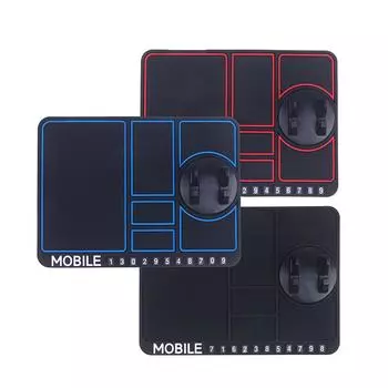 Инновационный вращающийся на 360 градусов кронштейн для навигации, подставка для хранения на приборной панели автомобиля, многофункциональный противоскользящий коврик, держатель для телефона чёрный