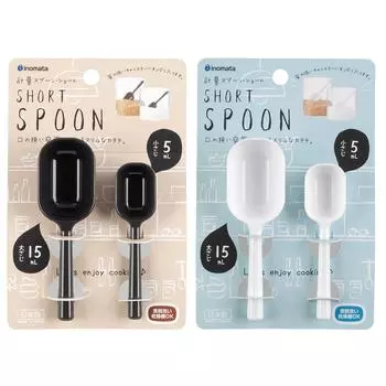INOMATA Мерная короткая ложка 2шт. (5 и 15 мл) Кухонный инструмент Серый/Белый серый