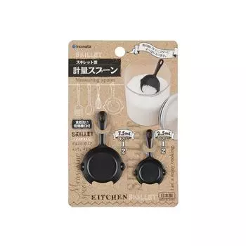 INOMATA Мерная мини-ложка, 2 шт. (2,5 и 7,5 мл) Кухонный инструмент черный