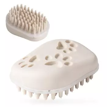 inopet Pet Hair для длинных коротких колтунов, легкая бежевая щетка TPE, шарики, шампунь для ванны, уход за волосами вне ванны, массаж, безболезненный, собаки, кошки, волосы, волосы,
