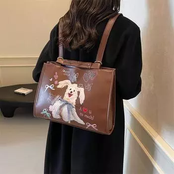 Иностранная одноплечевая сумка-тоут в студенческом стиле с бантом, модная и повседневная, многофункциональная, вместительная, через плечо, для студентов, через плечо ... серебряный