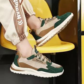 Иностранная торговля, большие размеры, весенние туфли, мужская обувь, сетчатые дышащие кроссовки, мужская модная универсальная легкая повседневная обувь с мягкой подошвой 39