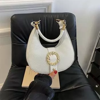 Иностранный стиль, простой и модный, популярный в этом году корейский вариант сумок 2024 года, осень и зима, новинка, сумка через плечо, ниша для подмышек темно-коричневого