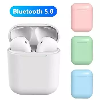 inPods12 Macaron Беспроводные Bluetooth-совместимые 5.0 сенсорное управление спортивные наушники вкладыши чёрный