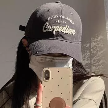 ins2024 новая весенне-летняя бейсболка с алфавитом для детей корейская версия повседневная универсальная кепка с мягким верхом американская солнцезащитная козырек Adjustable - LIFE American темно-синий