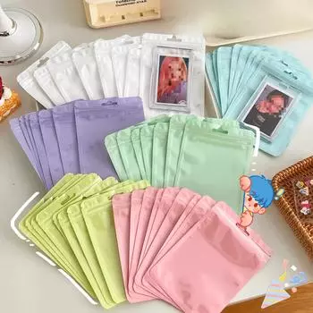INS 10 шт./упак. Утолщенный самозапечатывающийся пакет цвета конфет, прозрачный пакет с застежкой-молнией, подарочная упаковка, герметичный пакет