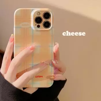 Ins 2023 Happy Cheese Ins Cartoon Shell для Iphone X Xr Xsmax 7 8 Plus 14 13 12 Promax 11 Pro Max ПК Жесткий чехол для телефона for iphone SE2020