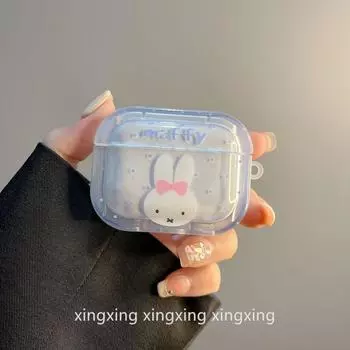INS Adorkable Cartoon Miffy Rabbit for Airpods4 Protective Case Apple 2 Generation 3 Generation Bluetooth Airpodspro Earphone Case airpods3 Miffi Rabbit [Single Shell]]