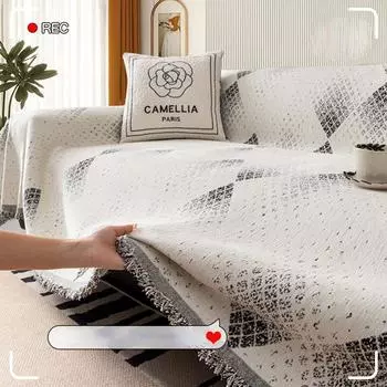 Ins Advanced Geometry Современный чехол для дивана Ткань Синель Диванный шарф Устойчивый к царапинам чехол для дивана Чехол Все сезоны Универсальный 180x130cm