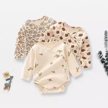 Ins Baby Fart Весна/Осень Хлопковый Треугольный Комбинезон - Комбинезон для Новорожденных 59cm (5-10 lbs)