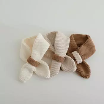 ins baby осенне-зимний универсальный однотонный детский вязаный мягкий шарф для мальчиков и девочек теплый шерстяной шарф в тон 80-100cm белый