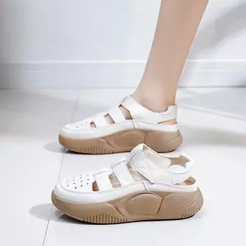 INS белые туфли, женская модная летняя новая дышащая повседневная обувь на платформе, увеличивающая рост 35