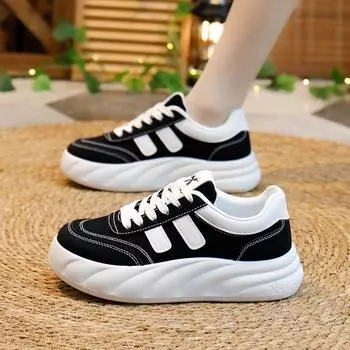 INS белые туфли, женская модная весенняя новая дышащая повседневная обувь на платформе, увеличивающая рост 35