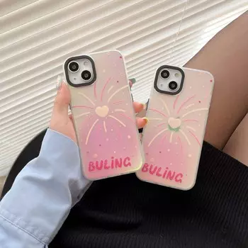 Ins Blingbling Shiny Love Laser мультяшная задняя крышка для Iphone 11 12 Promax 13 14 Pro Max Imd Мягкий силиконовый чехол для телефона Conque For iphone 12