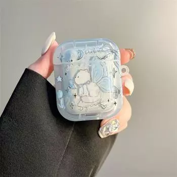 INS Blue Butterfly Cat for Airpods4 Protective Case Apple Bluetooth Wireless AirPods Pro2 Generation Earphone Case 3 Generation airpods4 Blue Butterfly Cat [Single Shell]]