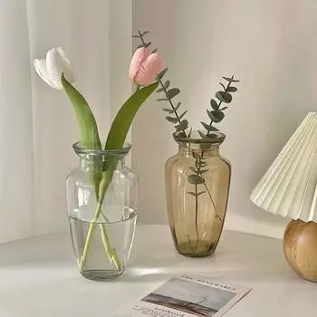INS Большая стеклянная ваза Прозрачные вазы для цветов Современные растения Горшок Центральная ваза Украшение домашнего стола Свадьба Новоселье Подарок