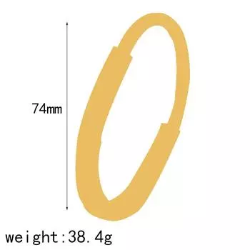 ins bracelet 18K gold stainless steel geometric horseshoe bracelet personalized fashion high sense women