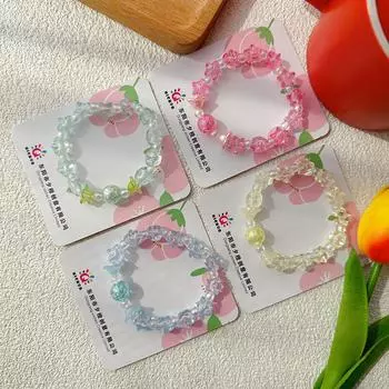 Ins браслет из бисера ручной работы милый мягкий милый студентка ручная строка