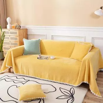 Ins чехол для дивана ткань диван полотенце полное покрытие универсальный чехол для дивана зимняя подушка для дивана против царапин четыре сезона универсальный 90*90cm