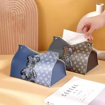 Ins Чехол для салфеток из скандинавской кожи, бумажная коробка для гостиной, дома, креативный тканевый чехол, бумажный мешок, автомобильный журнальный столик, бумажная коробка #01