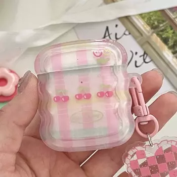 Ins Cherry красивый цветок кулон брелок милый мультяшный беспроводной Bluetooth зарядное устройство для Apple Airpod 3 2 Pro 1 чехол для наушников For Airpods 1 2