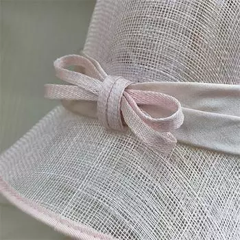 Ins Chic Japan Summer Natural Linen Yarn Pearl Luster Grace Sunscreen Lady Bucket Cap Womens Casual Sun Hat head size 57cm