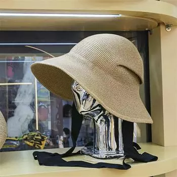 Ins Chic Summer Can Fold Fine Grass Французская пасторальная Лолита Пляжная женская кепка Женская шляпа от солнца Оптовая продажа head size 57cm